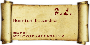 Hemrich Lizandra névjegykártya